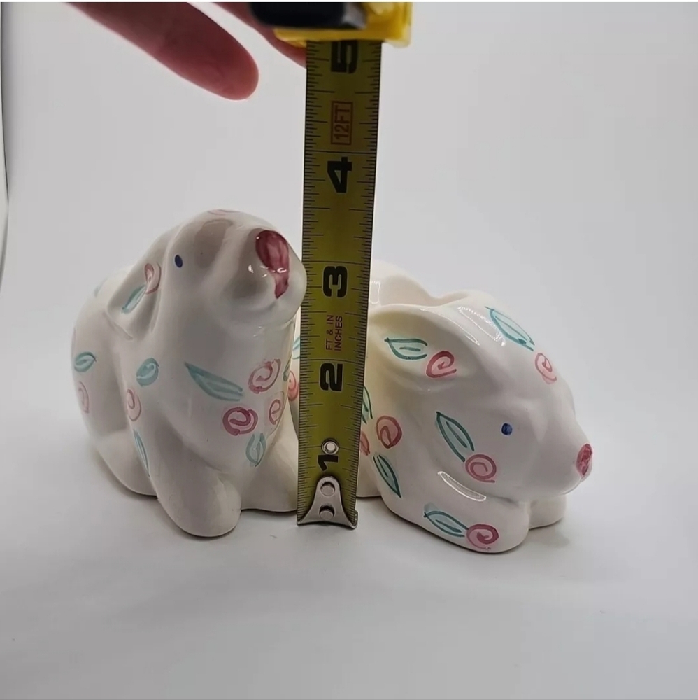 Vintage Pier 1 Imports Hand Painted Bunny Candle Holders - Picture 8 of 8